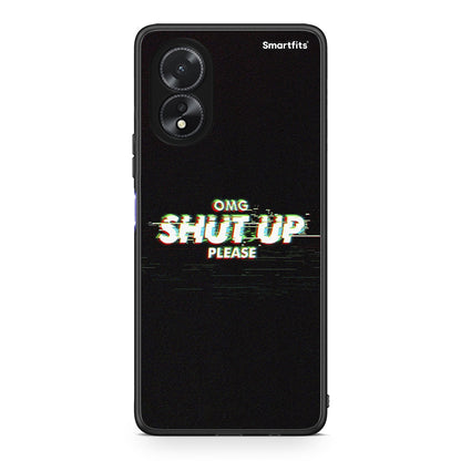 Oppo A18 OMG ShutUp θήκη από τη Smartfits με σχέδιο στο πίσω μέρος και μαύρο περίβλημα | Smartphone case with colorful back and black bezels by Smartfits