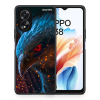 Thumbnail for Θήκη Oppo A18 Eagle PopArt από τη Smartfits με σχέδιο στο πίσω μέρος και μαύρο περίβλημα | Oppo A18 Eagle PopArt case with colorful back and black bezels