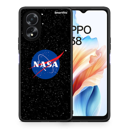 Θήκη Oppo A18 NASA PopArt από τη Smartfits με σχέδιο στο πίσω μέρος και μαύρο περίβλημα | Oppo A18 NASA PopArt case with colorful back and black bezels