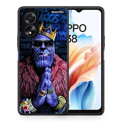 Θήκη Oppo A38 Thanos PopArt από τη Smartfits με σχέδιο στο πίσω μέρος και μαύρο περίβλημα | Oppo A38 Thanos PopArt case with colorful back and black bezels