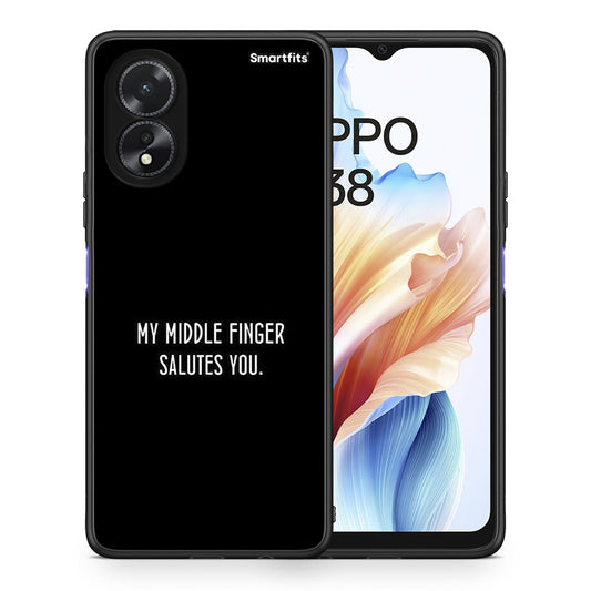 Θήκη Oppo A38 Salute από τη Smartfits με σχέδιο στο πίσω μέρος και μαύρο περίβλημα | Oppo A38 Salute case with colorful back and black bezels