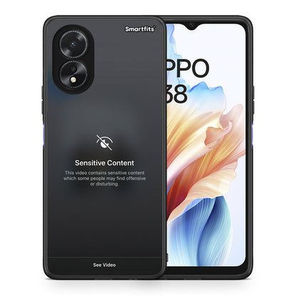 Θήκη Oppo A18 Sensitive Content από τη Smartfits με σχέδιο στο πίσω μέρος και μαύρο περίβλημα | Oppo A18 Sensitive Content case with colorful back and black bezels