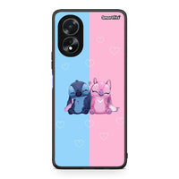 Thumbnail for Oppo A38 Stitch And Angel θήκη από τη Smartfits με σχέδιο στο πίσω μέρος και μαύρο περίβλημα | Smartphone case with colorful back and black bezels by Smartfits