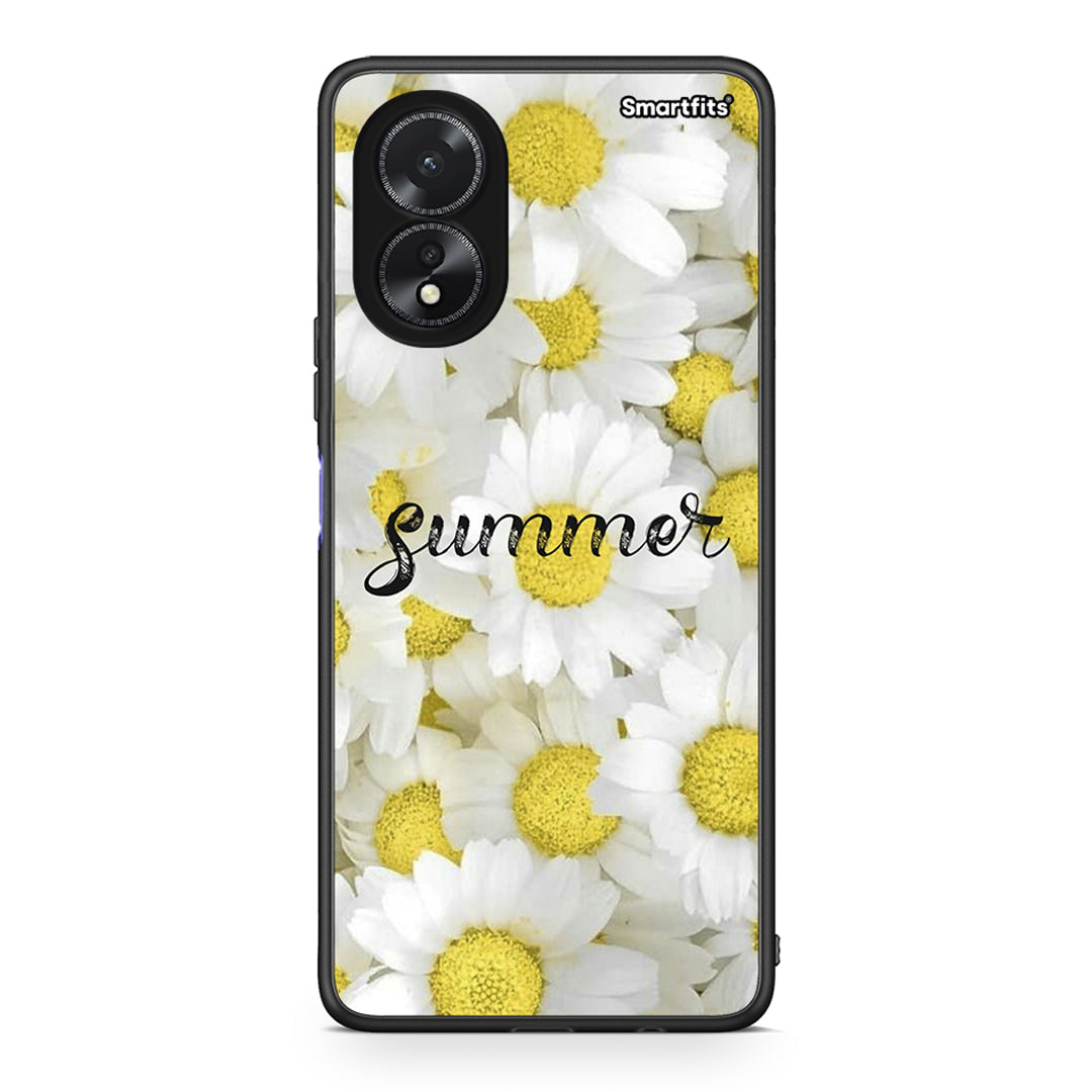 Oppo A18 Summer Daisies Θήκη από τη Smartfits με σχέδιο στο πίσω μέρος και μαύρο περίβλημα | Smartphone case with colorful back and black bezels by Smartfits