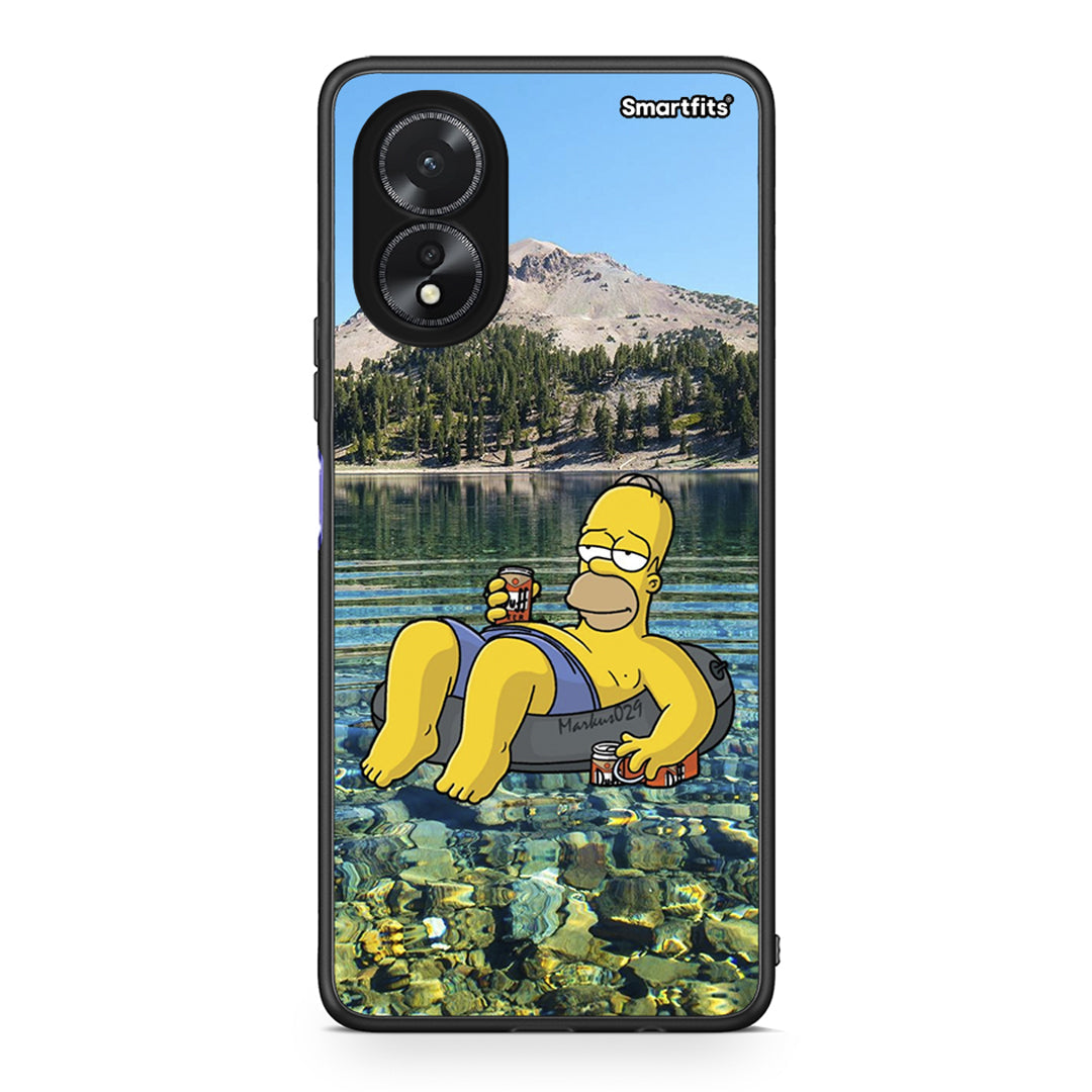 Oppo A38 Summer Happiness Θήκη από τη Smartfits με σχέδιο στο πίσω μέρος και μαύρο περίβλημα | Smartphone case with colorful back and black bezels by Smartfits