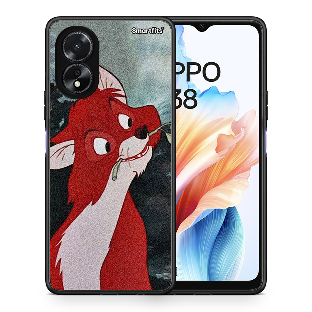 Θήκη Oppo A18 Tod And Vixey Love 1 από τη Smartfits με σχέδιο στο πίσω μέρος και μαύρο περίβλημα | Oppo A18 Tod And Vixey Love 1 case with colorful back and black bezels