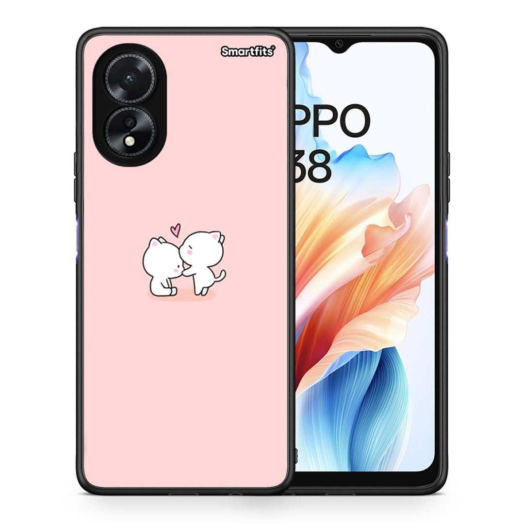 Θήκη Oppo A18 Love Valentine από τη Smartfits με σχέδιο στο πίσω μέρος και μαύρο περίβλημα | Oppo A18 Love Valentine case with colorful back and black bezels