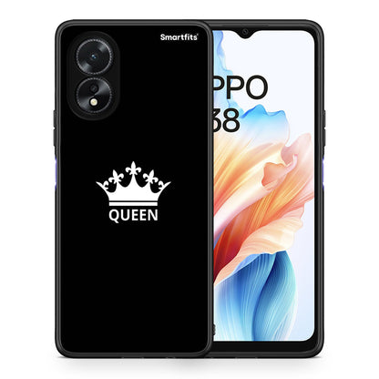Θήκη Oppo A38 Queen Valentine από τη Smartfits με σχέδιο στο πίσω μέρος και μαύρο περίβλημα | Oppo A38 Queen Valentine case with colorful back and black bezels