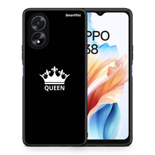 Θήκη Oppo A38 Queen Valentine από τη Smartfits με σχέδιο στο πίσω μέρος και μαύρο περίβλημα | Oppo A38 Queen Valentine case with colorful back and black bezels