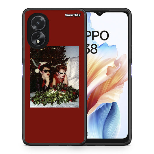 Θήκη Oppo A18 Waiting For Xmas από τη Smartfits με σχέδιο στο πίσω μέρος και μαύρο περίβλημα | Oppo A18 Waiting For Xmas case with colorful back and black bezels