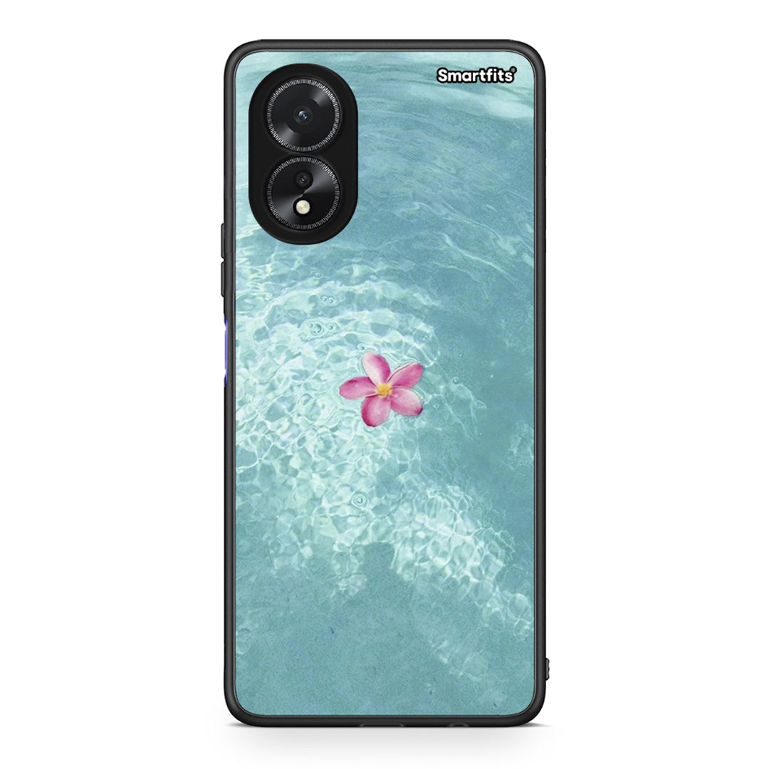 Oppo A38 Water Flower Θήκη από τη Smartfits με σχέδιο στο πίσω μέρος και μαύρο περίβλημα | Smartphone case with colorful back and black bezels by Smartfits