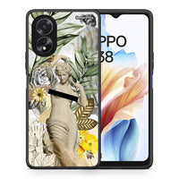 Thumbnail for Θήκη Oppo A18 Woman Statue από τη Smartfits με σχέδιο στο πίσω μέρος και μαύρο περίβλημα | Oppo A18 Woman Statue case with colorful back and black bezels