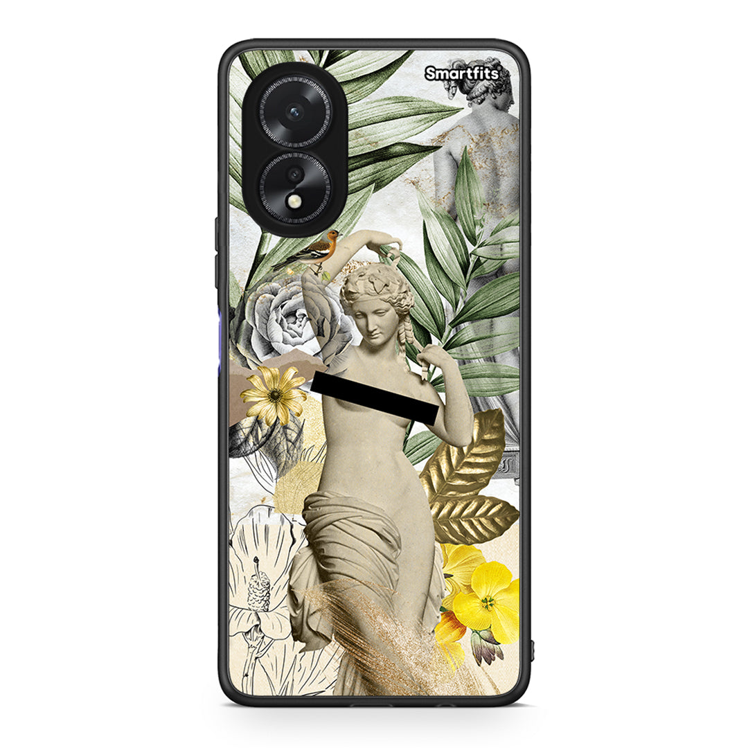 Oppo A38 Woman Statue θήκη από τη Smartfits με σχέδιο στο πίσω μέρος και μαύρο περίβλημα | Smartphone case with colorful back and black bezels by Smartfits