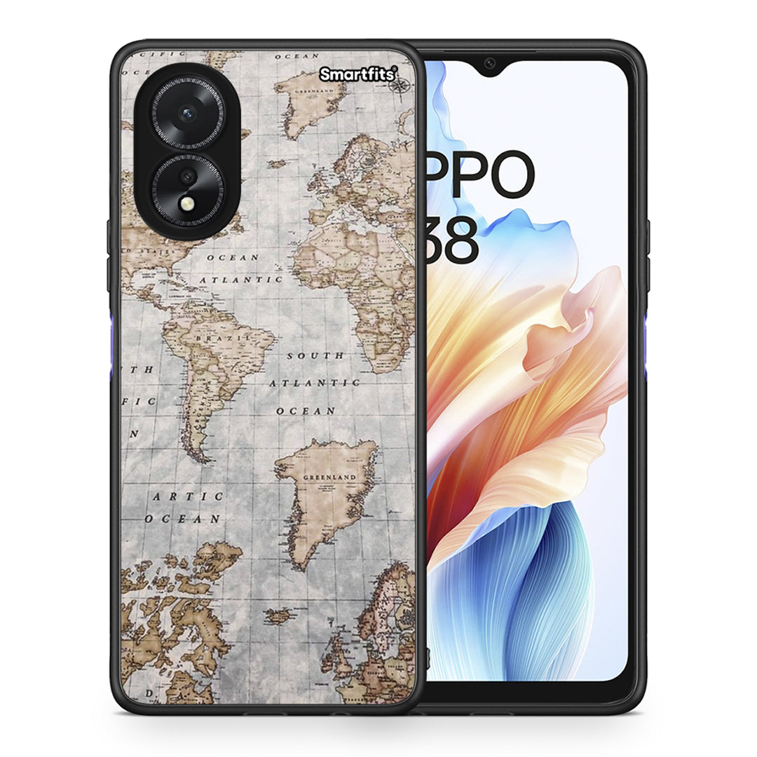 World Map - Oppo A18 θήκη