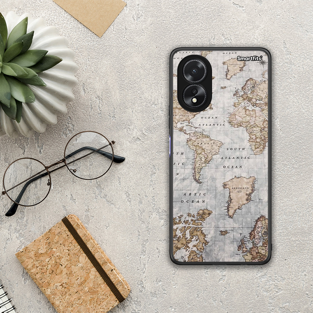 World Map - Oppo A18 θήκη