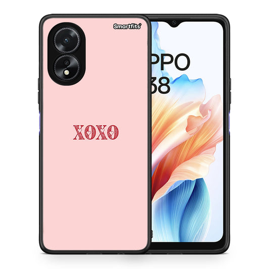 Θήκη Oppo A38 XOXO Love από τη Smartfits με σχέδιο στο πίσω μέρος και μαύρο περίβλημα | Oppo A38 XOXO Love case with colorful back and black bezels