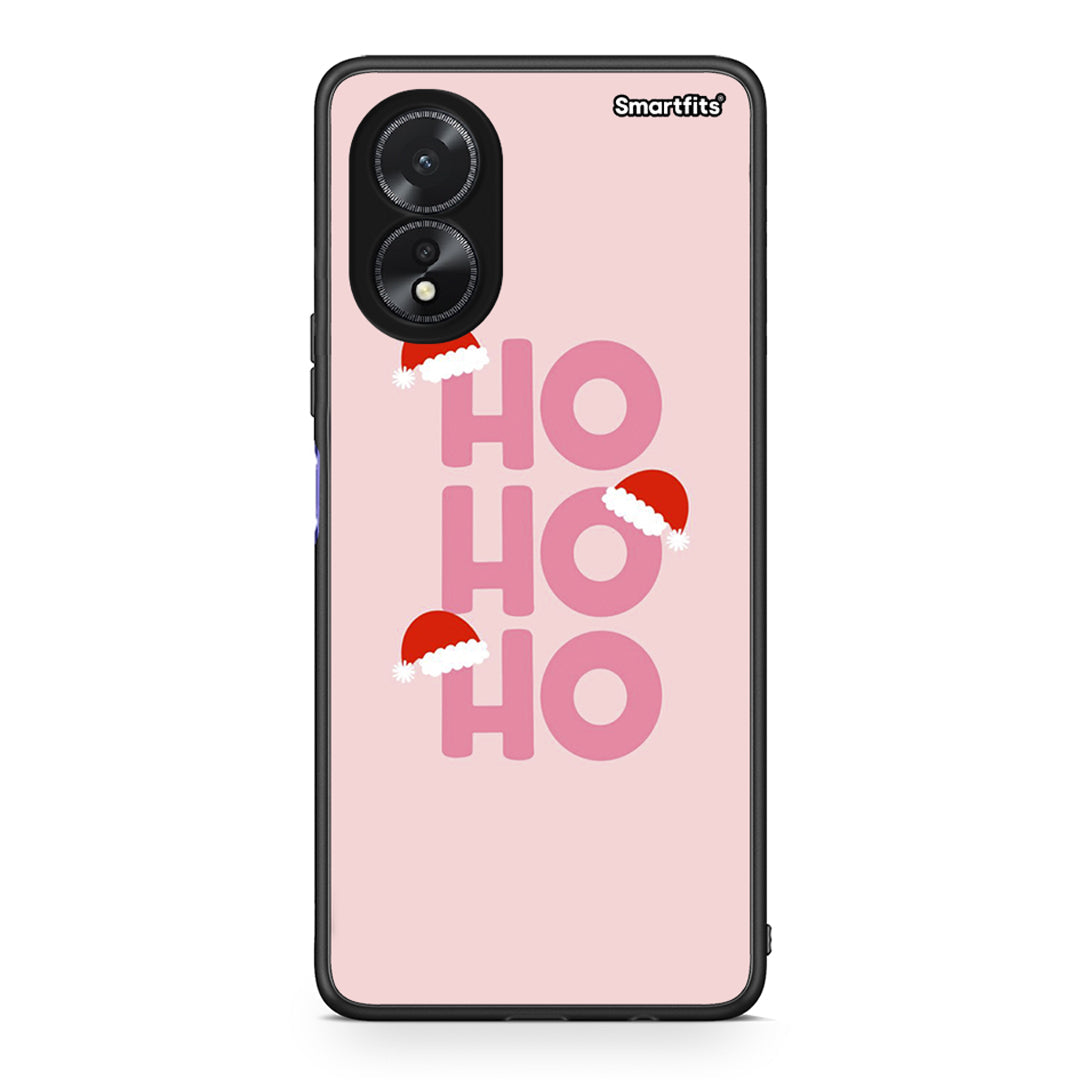 Oppo A38 Xmas Ho Ho Ho θήκη από τη Smartfits με σχέδιο στο πίσω μέρος και μαύρο περίβλημα | Smartphone case with colorful back and black bezels by Smartfits