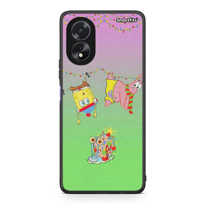 Oppo A38 Xmas Lights θήκη από τη Smartfits με σχέδιο στο πίσω μέρος και μαύρο περίβλημα | Smartphone case with colorful back and black bezels by Smartfits