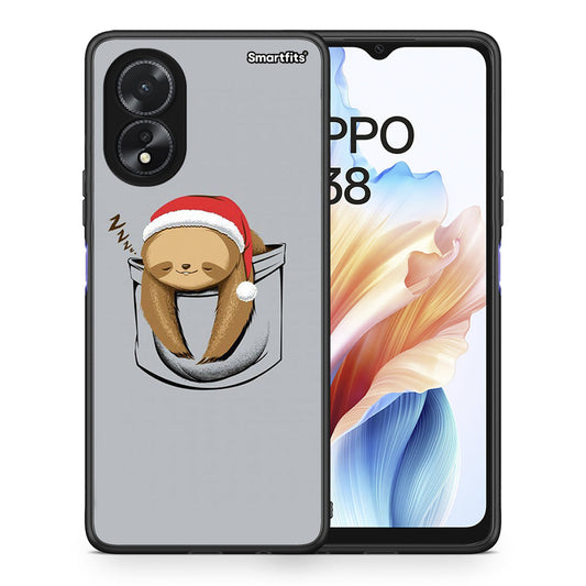 Θήκη Oppo A18 Xmas Zzzz από τη Smartfits με σχέδιο στο πίσω μέρος και μαύρο περίβλημα | Oppo A18 Xmas Zzzz case with colorful back and black bezels