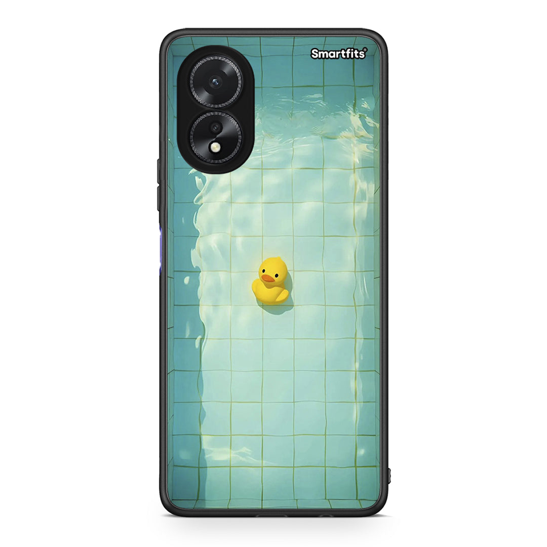 Oppo A18 Yellow Duck θήκη από τη Smartfits με σχέδιο στο πίσω μέρος και μαύρο περίβλημα | Smartphone case with colorful back and black bezels by Smartfits