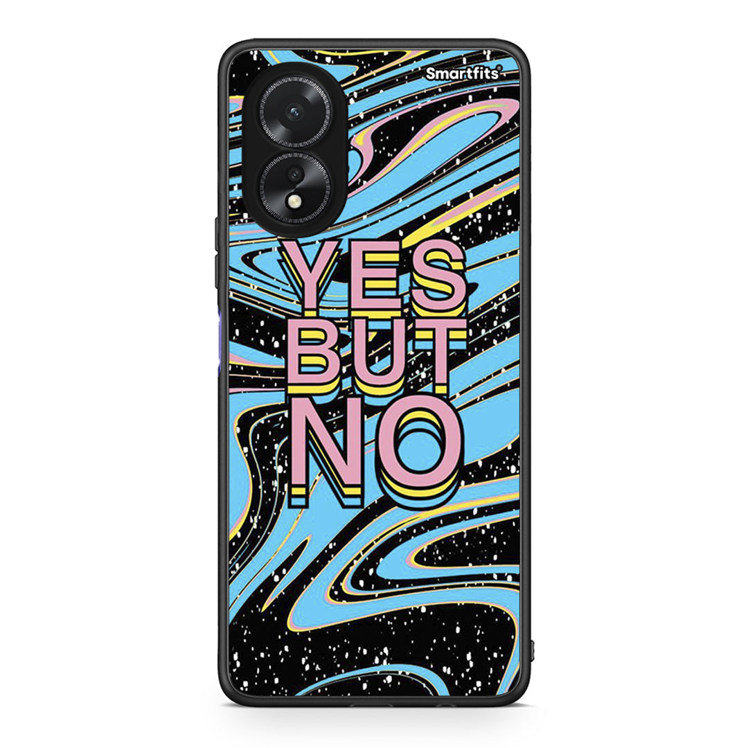 Oppo A38 Yes But No θήκη από τη Smartfits με σχέδιο στο πίσω μέρος και μαύρο περίβλημα | Smartphone case with colorful back and black bezels by Smartfits