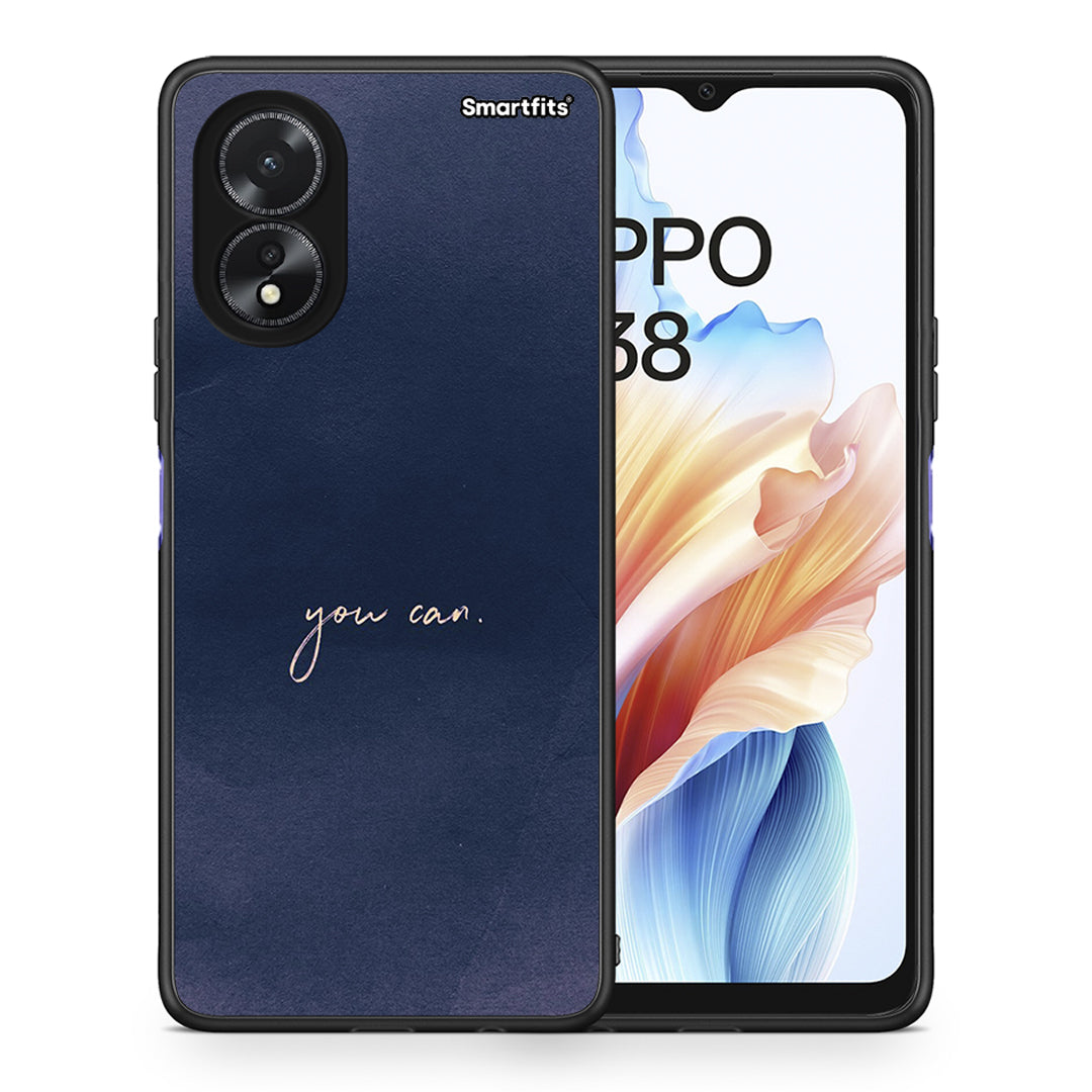 Θήκη Oppo A38 You Can από τη Smartfits με σχέδιο στο πίσω μέρος και μαύρο περίβλημα | Oppo A38 You Can case with colorful back and black bezels
