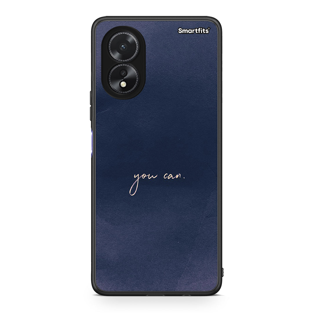 Oppo A38 You Can θήκη από τη Smartfits με σχέδιο στο πίσω μέρος και μαύρο περίβλημα | Smartphone case with colorful back and black bezels by Smartfits