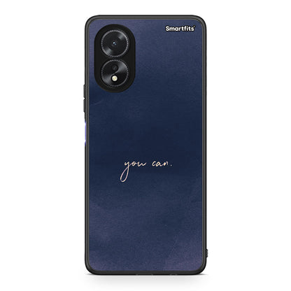 Oppo A38 You Can θήκη από τη Smartfits με σχέδιο στο πίσω μέρος και μαύρο περίβλημα | Smartphone case with colorful back and black bezels by Smartfits