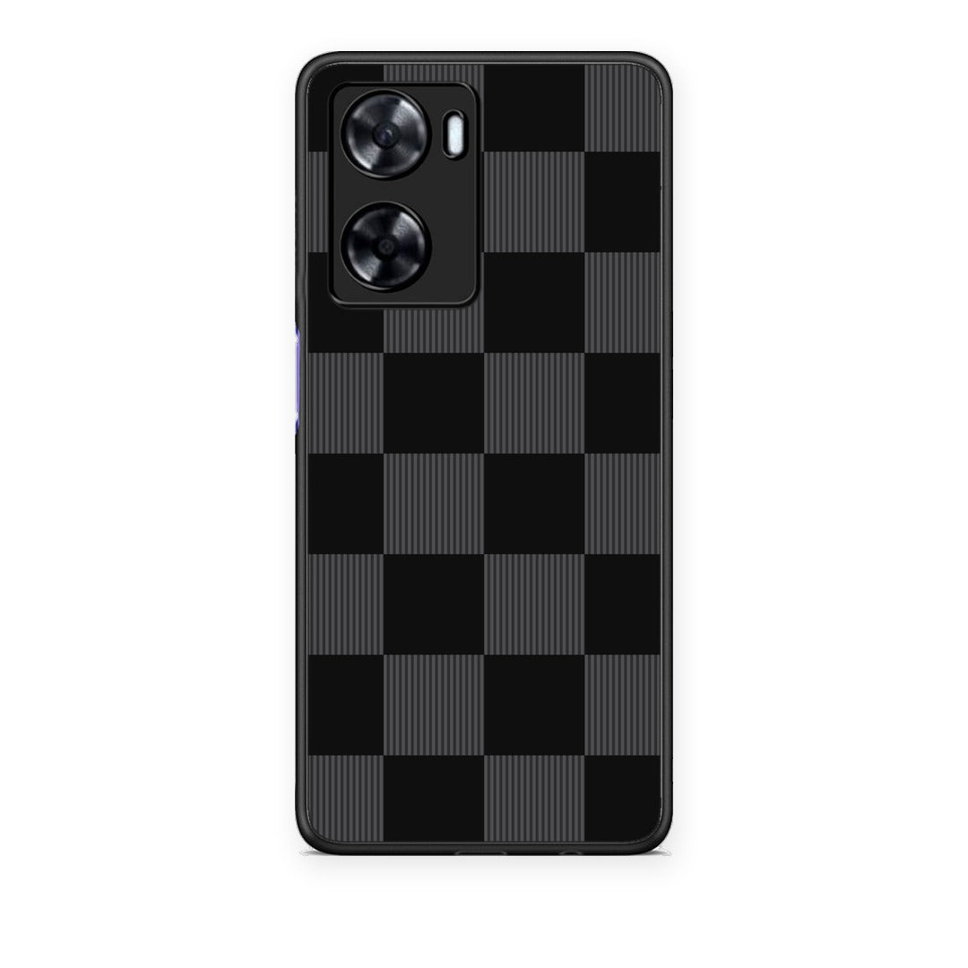 Θήκη OnePlus Nord N20 SE Black and Charcoal Striped Checks από τη Smartfits με σχέδιο στο πίσω μέρος και μαύρο περίβλημα | OnePlus Nord N20 SE Black and Charcoal Striped Checks case with colorful back and black bezels