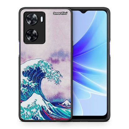 Θήκη Oppo A57s / A77s / A58 / OnePlus Nord N20 SE Blue Waves από τη Smartfits με σχέδιο στο πίσω μέρος και μαύρο περίβλημα | Oppo A57s / A77s / A58 / OnePlus Nord N20 SE Blue Waves case with colorful back and black bezels