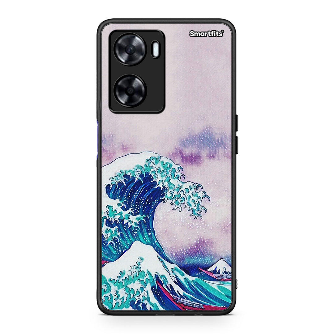 Oppo A57s / A77s / A58 / OnePlus Nord N20 SE Blue Waves θήκη από τη Smartfits με σχέδιο στο πίσω μέρος και μαύρο περίβλημα | Smartphone case with colorful back and black bezels by Smartfits