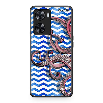Oppo A57s / A77s / A77 Chevron Devilfish θήκη από τη Smartfits με σχέδιο στο πίσω μέρος και μαύρο περίβλημα | Smartphone case with colorful back and black bezels by Smartfits