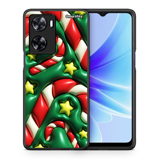 Θήκη Oppo A57s / A77s / A58 / OnePlus Nord N20 SE Christmas Bubbles από τη Smartfits με σχέδιο στο πίσω μέρος και μαύρο περίβλημα | Oppo A57s / A77s / A58 / OnePlus Nord N20 SE Christmas Bubbles case with colorful back and black bezels