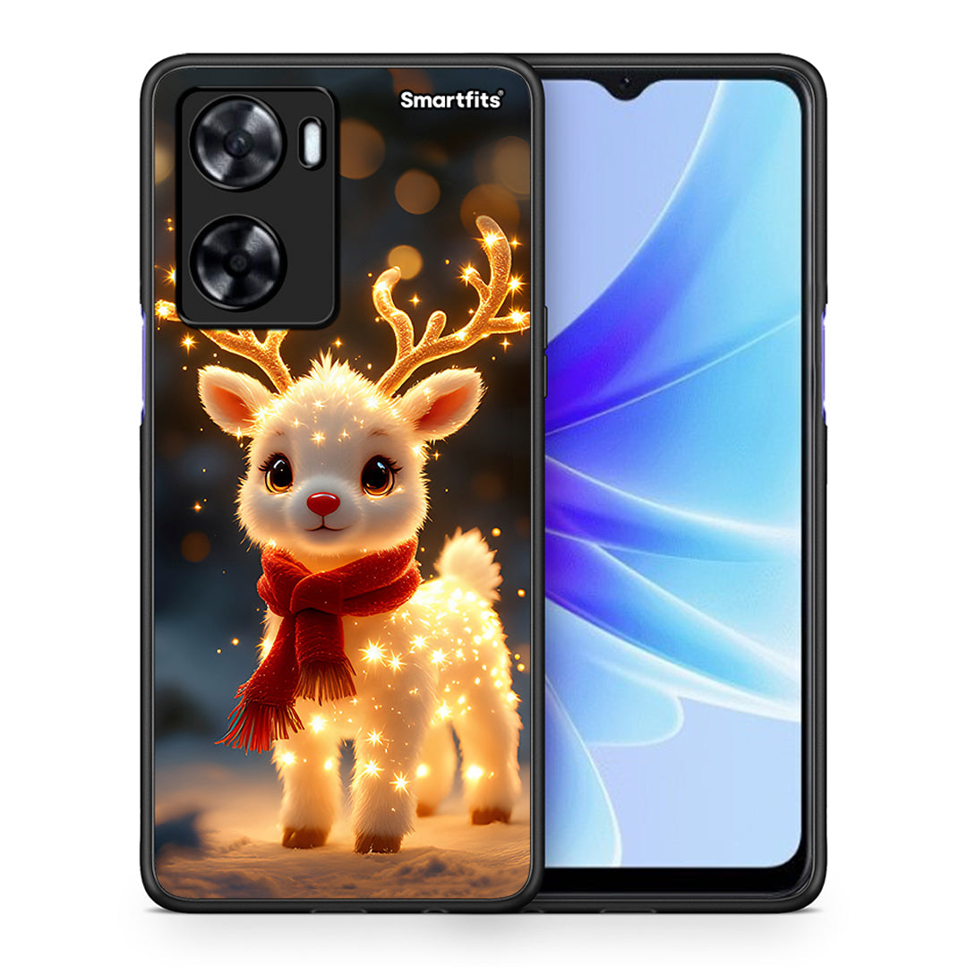 Θήκη Oppo A57s / A77s / A58 / OnePlus Nord N20 SE Christmas Cutie από τη Smartfits με σχέδιο στο πίσω μέρος και μαύρο περίβλημα | Oppo A57s / A77s / A58 / OnePlus Nord N20 SE Christmas Cutie case with colorful back and black bezels