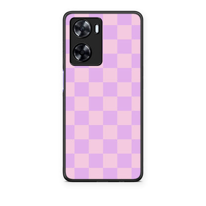 Θήκη Oppo A57s / A77s / A77 Lavender and Pink Checkerboard από τη Smartfits με σχέδιο στο πίσω μέρος και μαύρο περίβλημα | Oppo A57s / A77s / A77 Lavender and Pink Checkerboard case with colorful back and black bezels
