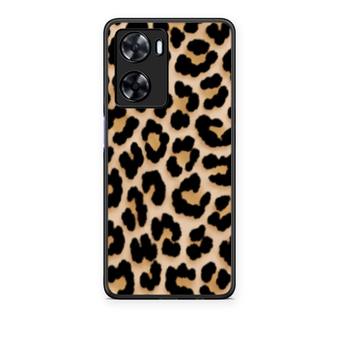 Θήκη OnePlus Nord N20 SE Leopard Print Tan Small από τη Smartfits με σχέδιο στο πίσω μέρος και μαύρο περίβλημα | OnePlus Nord N20 SE Leopard Print Tan Small case with colorful back and black bezels