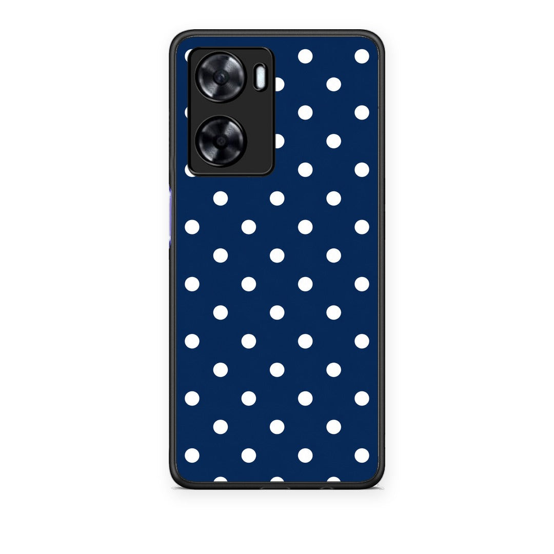 Θήκη OnePlus Nord N20 SE White Small Polka Dots on Navy από τη Smartfits με σχέδιο στο πίσω μέρος και μαύρο περίβλημα | OnePlus Nord N20 SE White Small Polka Dots on Navy case with colorful back and black bezels