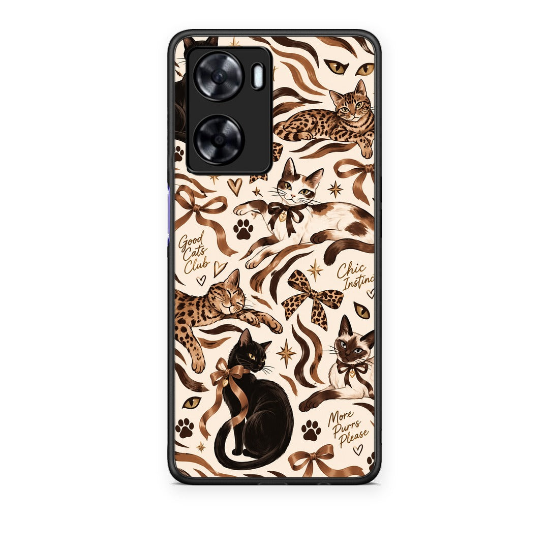 Θήκη Oppo A57s / A77s / A77 Wild Cats and Animal Print Collage από τη Smartfits με σχέδιο στο πίσω μέρος και μαύρο περίβλημα | Oppo A57s / A77s / A77 Wild Cats and Animal Print Collage case with colorful back and black bezels