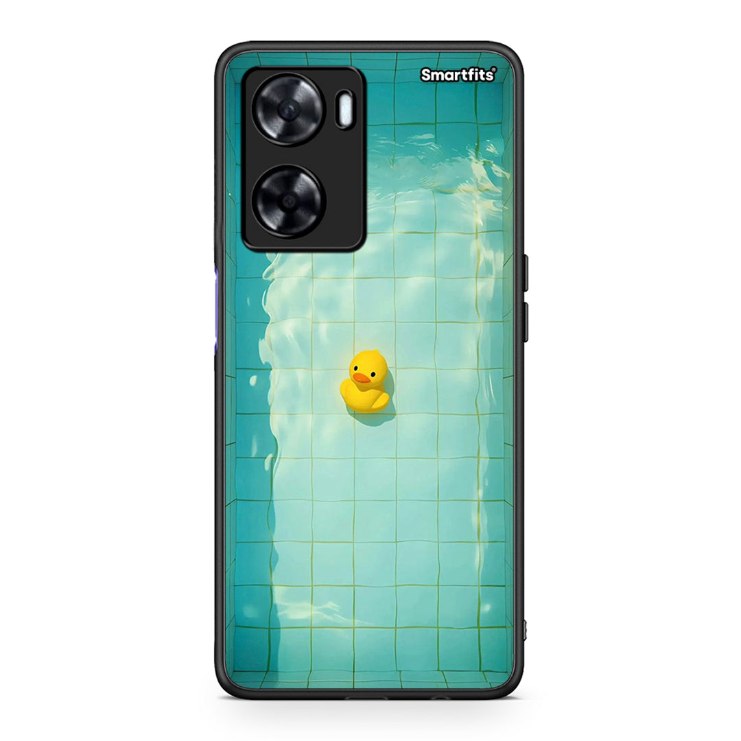 Oppo A57s / A77s / A77 Yellow Duck θήκη από τη Smartfits με σχέδιο στο πίσω μέρος και μαύρο περίβλημα | Smartphone case with colorful back and black bezels by Smartfits