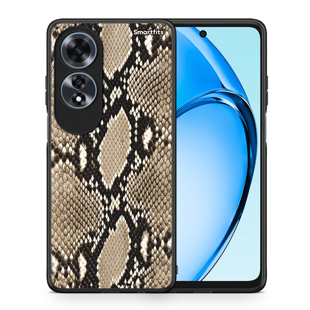 Θήκη Oppo A60 4G Fashion Snake Animal από τη Smartfits με σχέδιο στο πίσω μέρος και μαύρο περίβλημα | Oppo A60 4G Fashion Snake Animal case with colorful back and black bezels