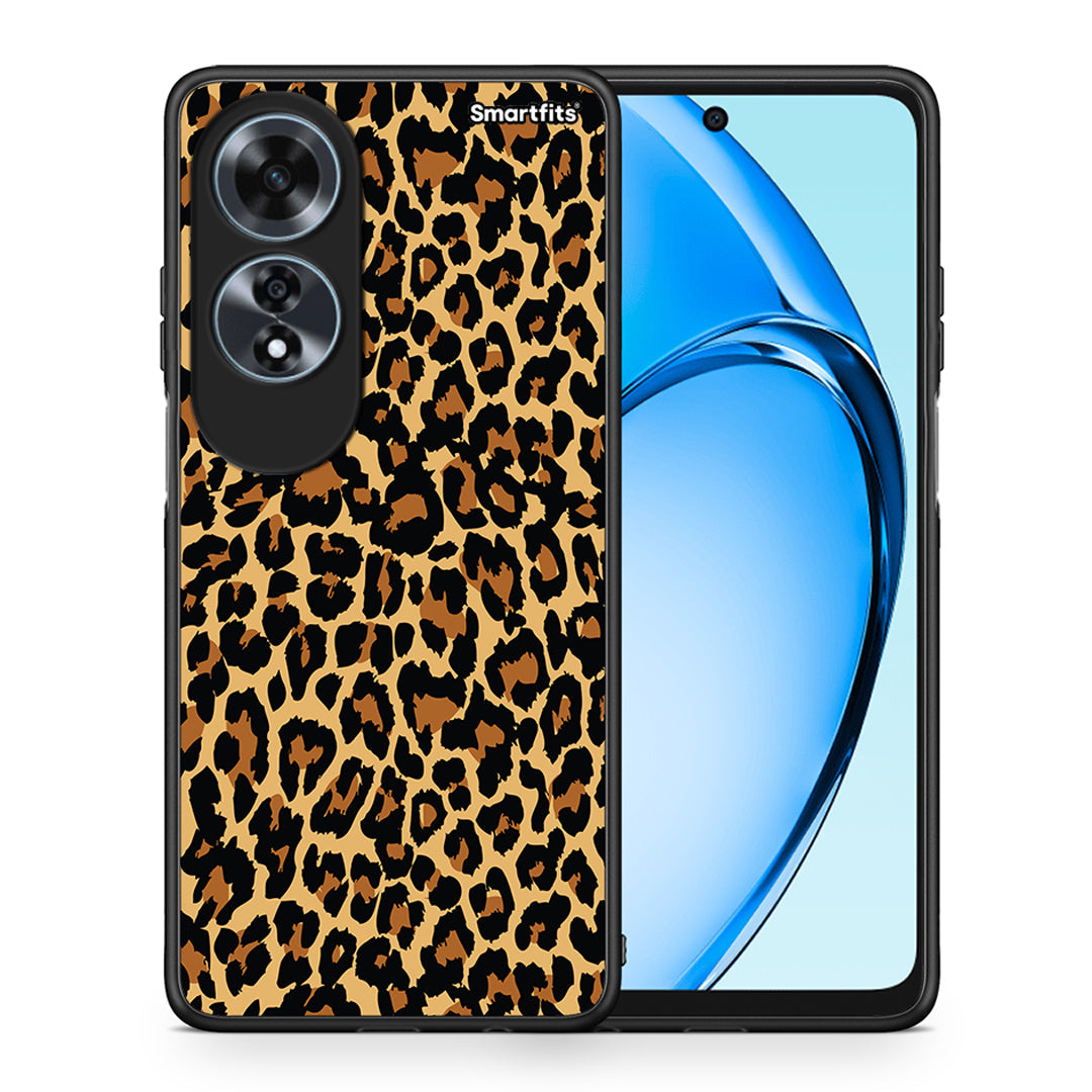 Θήκη Oppo A60 4G Leopard Animal από τη Smartfits με σχέδιο στο πίσω μέρος και μαύρο περίβλημα | Oppo A60 4G Leopard Animal case with colorful back and black bezels