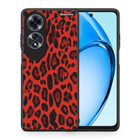 Thumbnail for Θήκη Oppo A60 4G Red Leopard Animal από τη Smartfits με σχέδιο στο πίσω μέρος και μαύρο περίβλημα | Oppo A60 4G Red Leopard Animal case with colorful back and black bezels