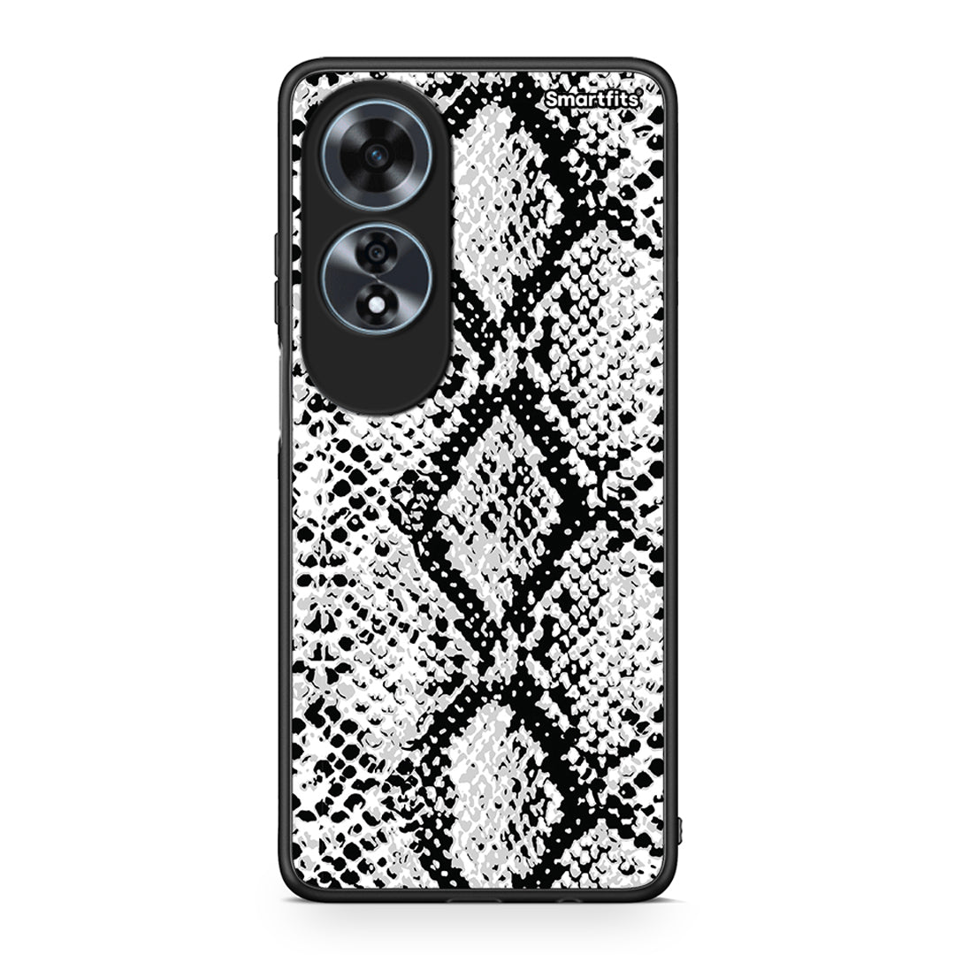 24 - Oppo A60 4G White Snake Animal case, cover, bumper