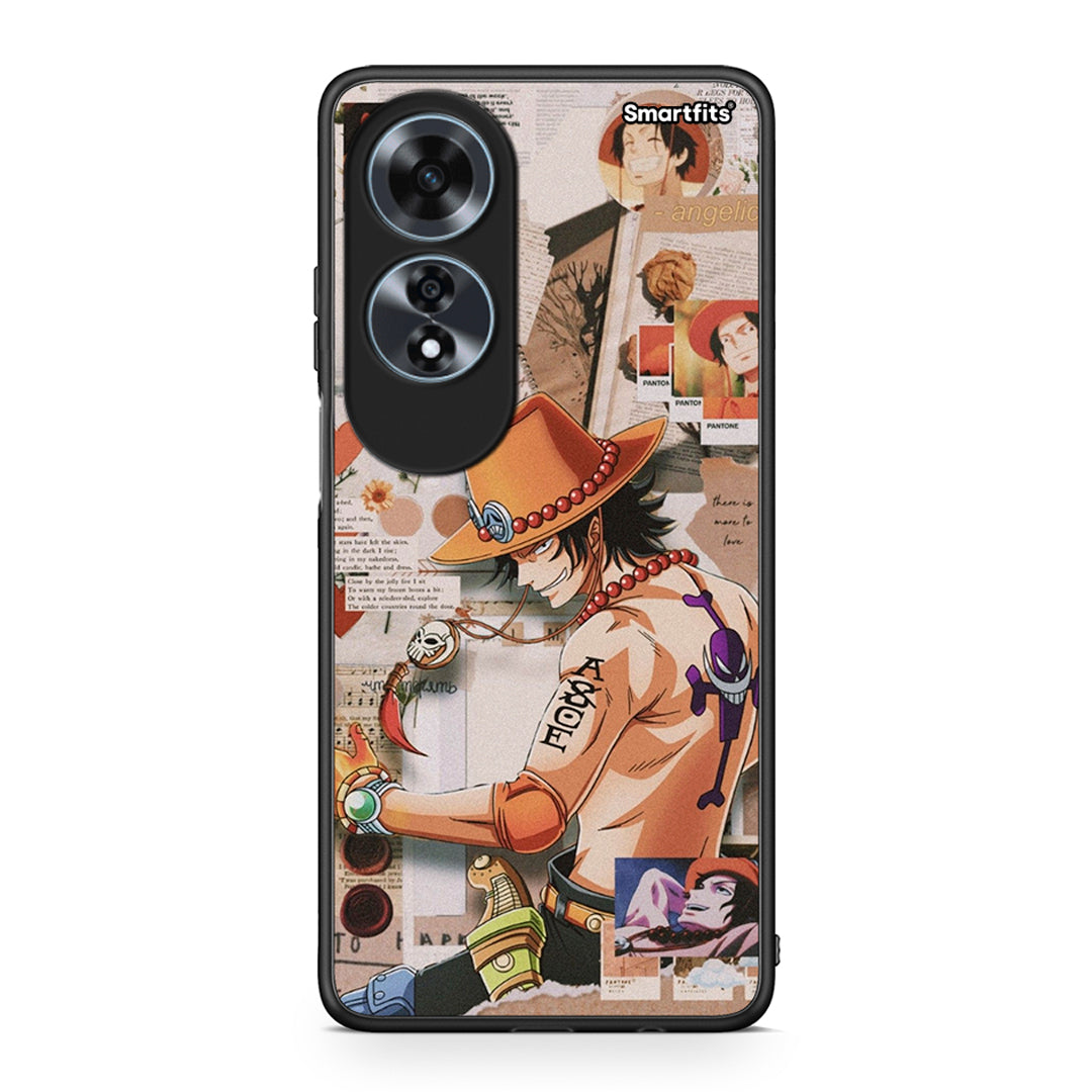 Oppo A60 4G Anime Collage θήκη από τη Smartfits με σχέδιο στο πίσω μέρος και μαύρο περίβλημα | Smartphone case with colorful back and black bezels by Smartfits