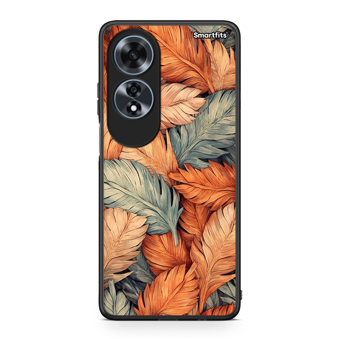 Oppo A60 4G Autumn Leaves Θήκη από τη Smartfits με σχέδιο στο πίσω μέρος και μαύρο περίβλημα | Smartphone case with colorful back and black bezels by Smartfits