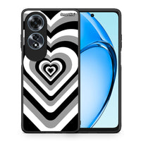 Thumbnail for Θήκη Oppo A60 4G Black Hearts από τη Smartfits με σχέδιο στο πίσω μέρος και μαύρο περίβλημα | Oppo A60 4G Black Hearts case with colorful back and black bezels