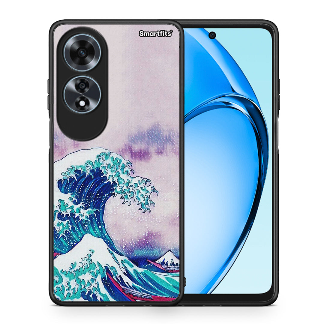 Θήκη Oppo A60 4G Blue Waves από τη Smartfits με σχέδιο στο πίσω μέρος και μαύρο περίβλημα | Oppo A60 4G Blue Waves case with colorful back and black bezels