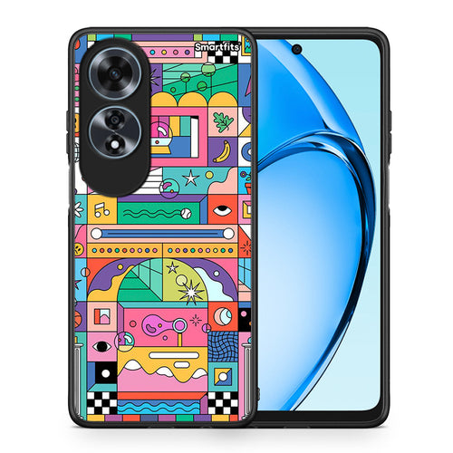 Θήκη Oppo A60 4G Bubbles Soap από τη Smartfits με σχέδιο στο πίσω μέρος και μαύρο περίβλημα | Oppo A60 4G Bubbles Soap case with colorful back and black bezels