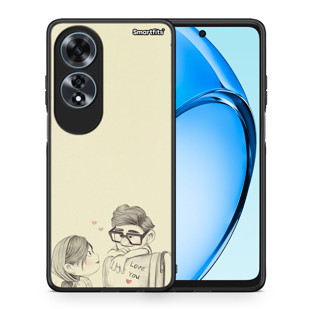 Θήκη Oppo A60 4G Carl And Ellie από τη Smartfits με σχέδιο στο πίσω μέρος και μαύρο περίβλημα | Oppo A60 4G Carl And Ellie case with colorful back and black bezels