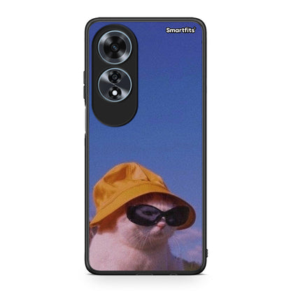Oppo A60 4G Cat Diva θήκη από τη Smartfits με σχέδιο στο πίσω μέρος και μαύρο περίβλημα | Smartphone case with colorful back and black bezels by Smartfits